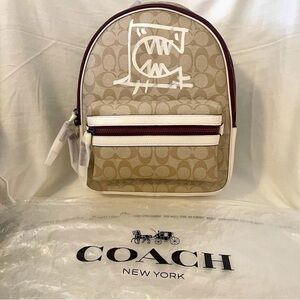 Coach Light Khaki and Chalk Bag